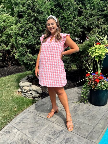 GINGHAM DRESS I wore last weekend in size XL. Pair with a dressy sandal and denim jacket to complete the look! Stay tuned tomorrow for more dresses under $40.

#LTKSeasonal #LTKcurves #LTKstyletip