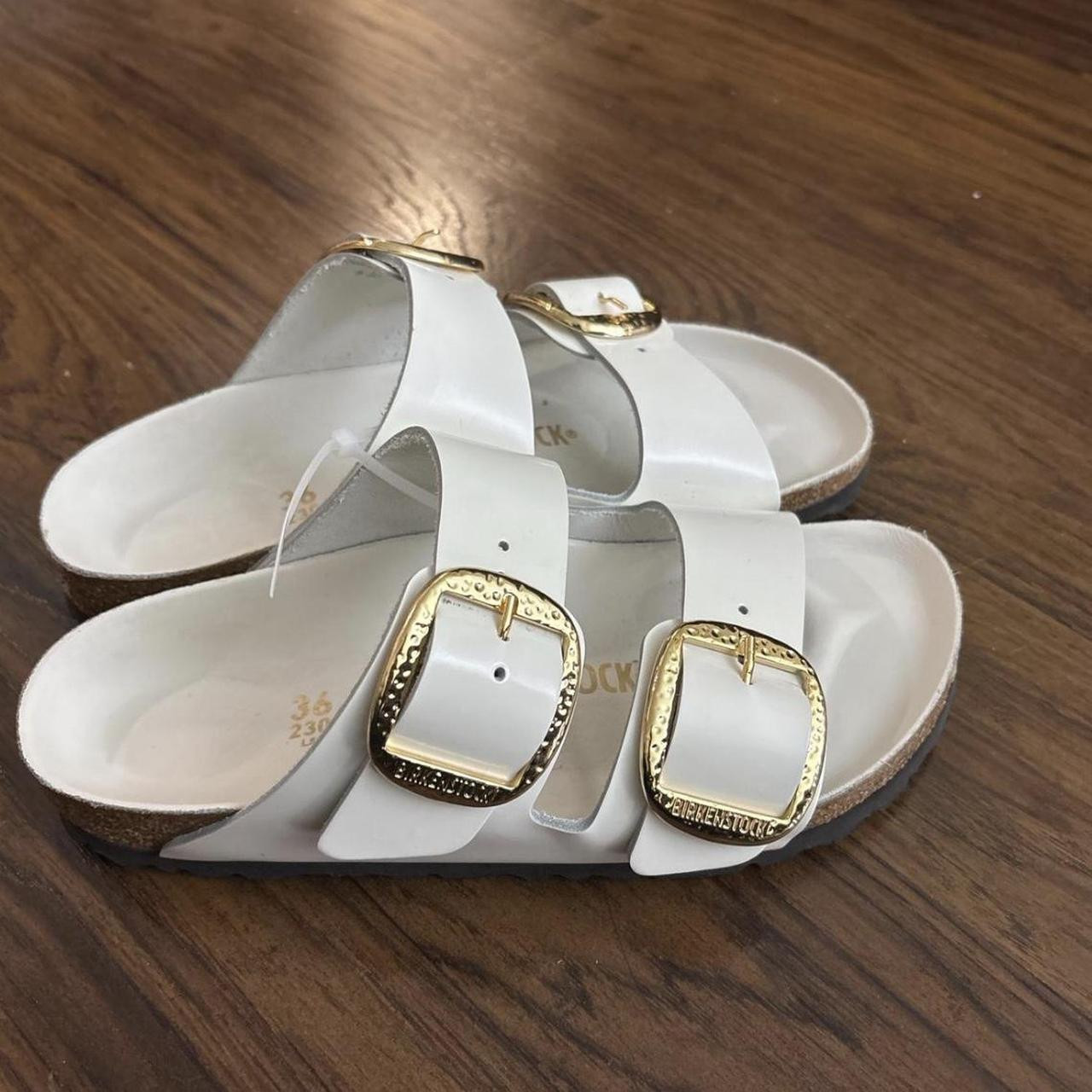 Arizona Women's Sandals - White/Cream - US 5.5 | Depop US