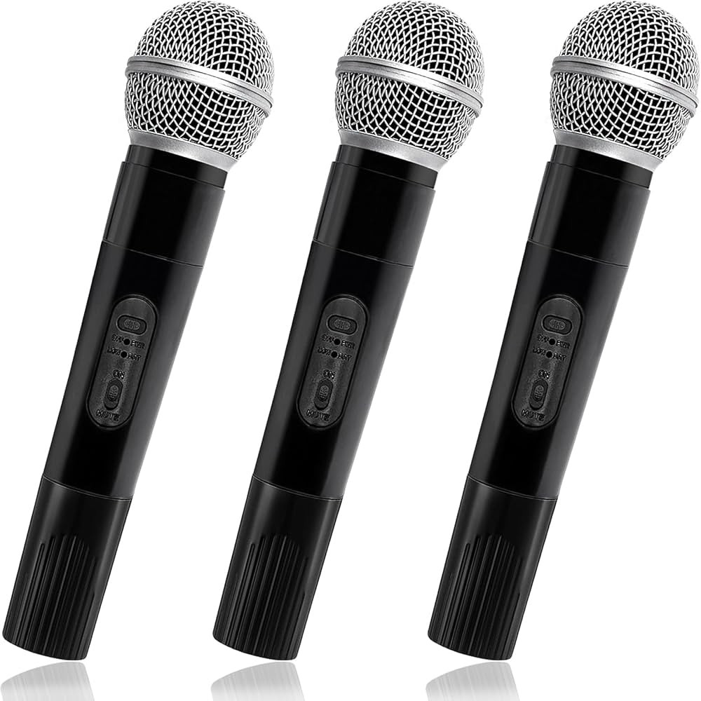 3 PCS Microphone Prop,Plastic Fake Microphone,Fun Stage Mics Toy for Kids,Halloween Christmas Kar... | Amazon (US)