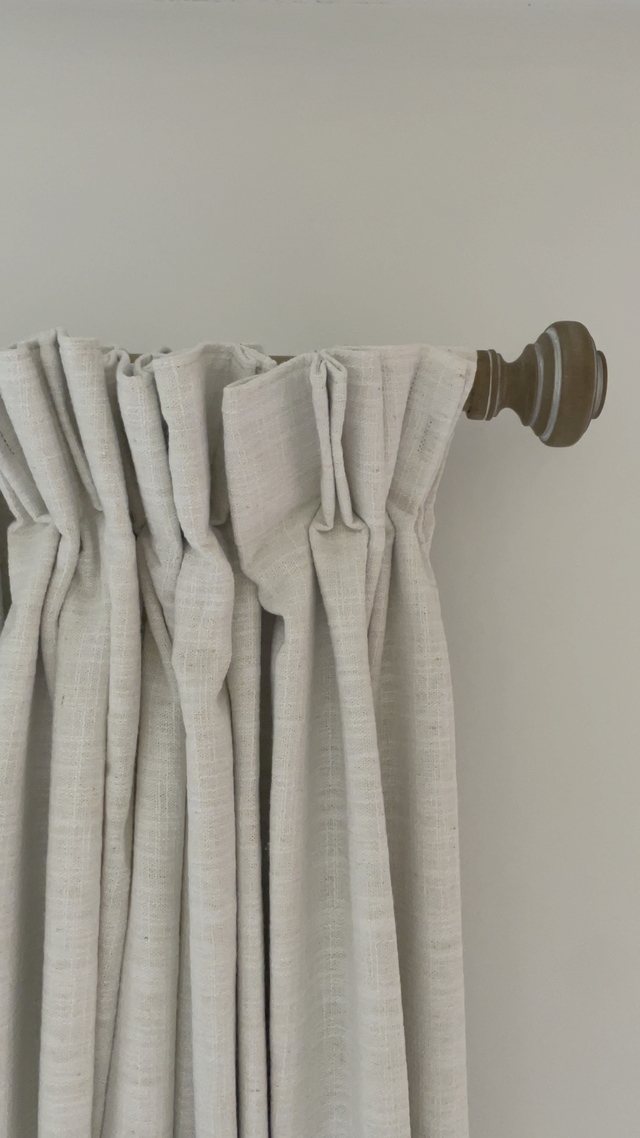 100% blackout curtains. 
Linen curtains in BEIGE WHITE. 
Header style: pinch pleat. 
These are body memory shaped. 

#LTKhome