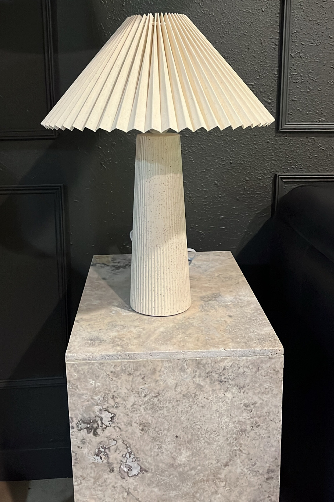 Under $40 ceramic pleated lamp in a gorgeous ivory color with a slight speckle pattern. This ribbed lamp is so beautiful and affordable! Perfect in a kitchen, on a side table, office, I need it everywhere! 

#LTKfindsunder50 #LTKhome