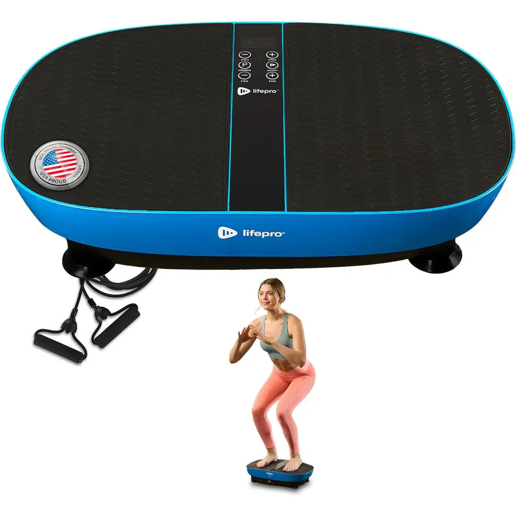 Lifepro VibraPulse Slim Vibrating Plate Exercise Machine for Balance Muscle Toning and Recovery in Black at Nordstrom | Nordstrom