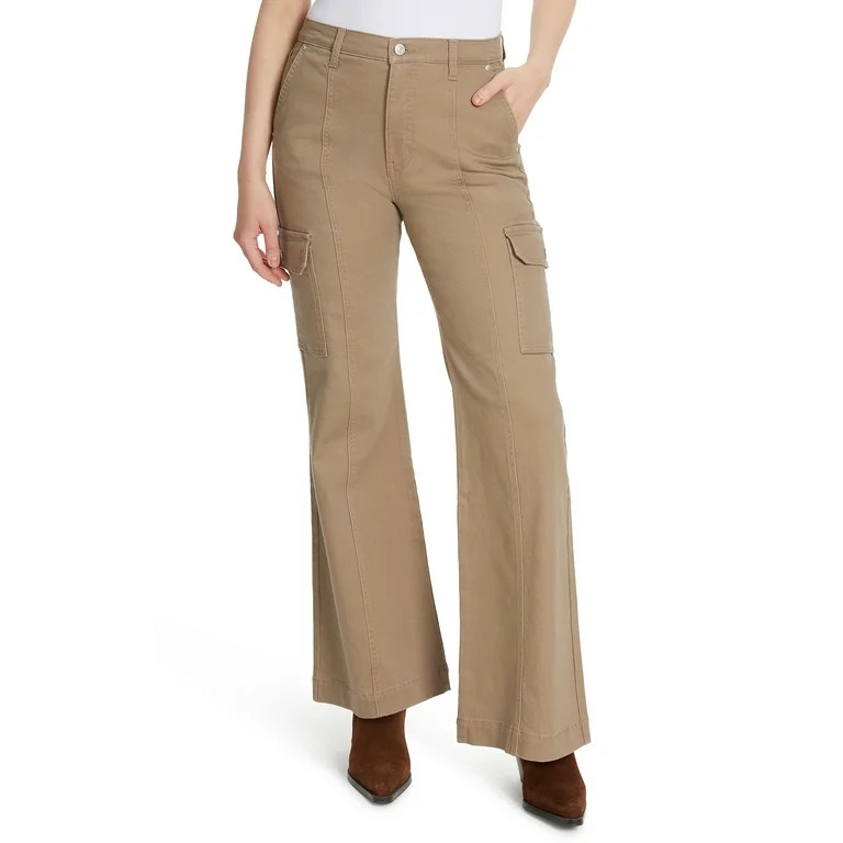 Gloria Vanderbilt Women's High Rise Wide Leg Cargo Jeans, 32" Inseam Regular, Sizes 2-18 | Walmart (US)