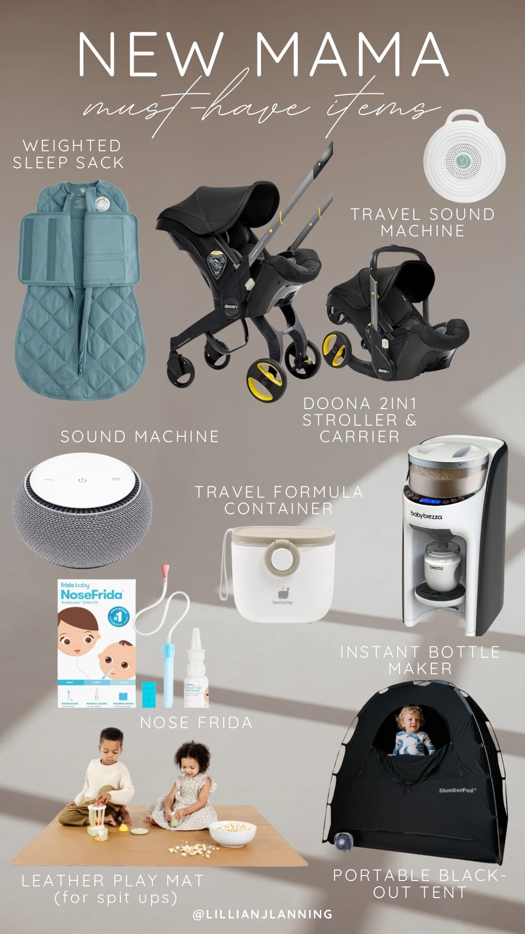 NEW MAMA MUST-HAVEs! 

As a first time mom who couldn’t breast feed, the Brezza  was my absolute favorite, most used baby item with the Doona coming in second! 

My baby spit up allll the time so the Gathre leather mat was used every fay from newborn until my baby started crawling. It saved me from cleaning spit-up out of the carpet non-stop. 

The Snooz machine is pricey, but it’s amazing! Highly recommend! We use it in our bedroom as well.

#LTKKids #LTKBaby #LTKFamily