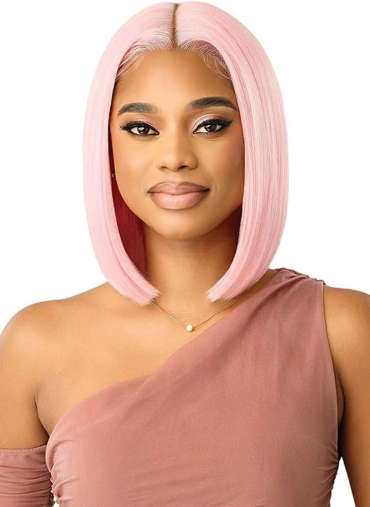 Outre Lace Front Wig - Perfect Hair Line - Swoop Series Y-Part 203 (OFF BLACK 1B) | Amazon (US)