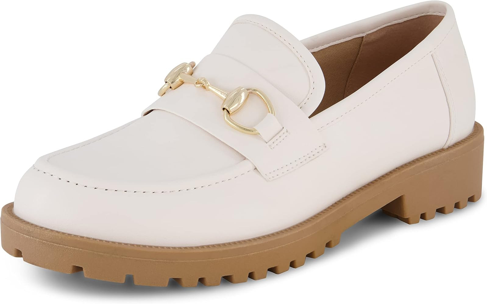 CUSHIONAIRE Women's Romeo Slip on Loafer +Memory Foam, Wide Widths Available, Cream 9 W | Amazon (US)