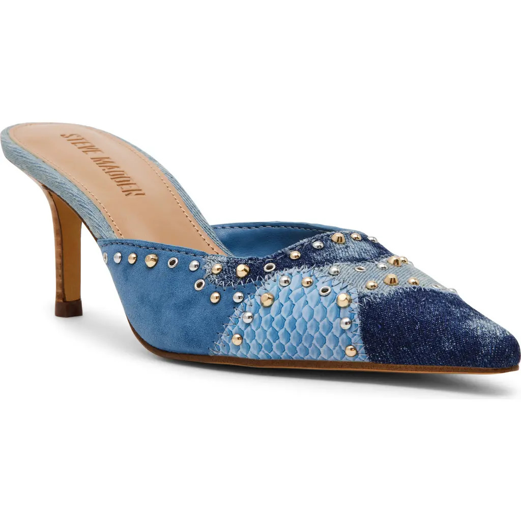 Steve Madden Alexi Pointed Toe Mule in Denim Multi at Nordstrom, Size 6.5 | Nordstrom