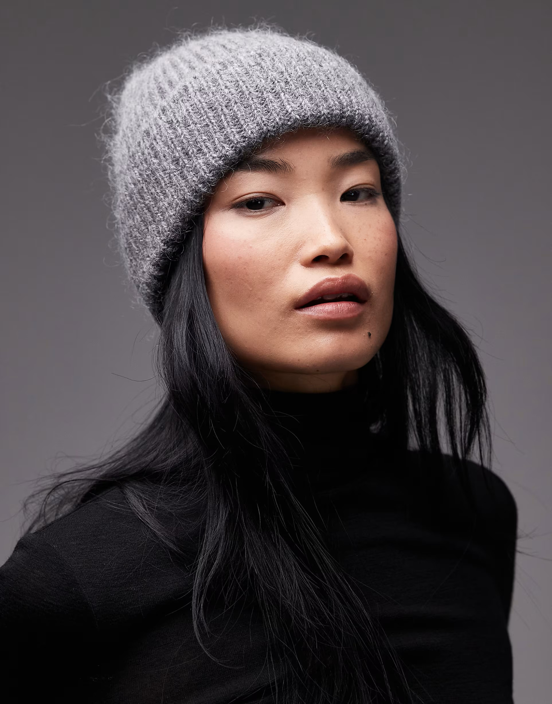 & Other Stories premium wool and mohair beanie in mid gray | ASOS (Global)
