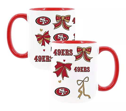 Memory Company NFL 2 pack 15oz Bow Coffee Mug | QVC