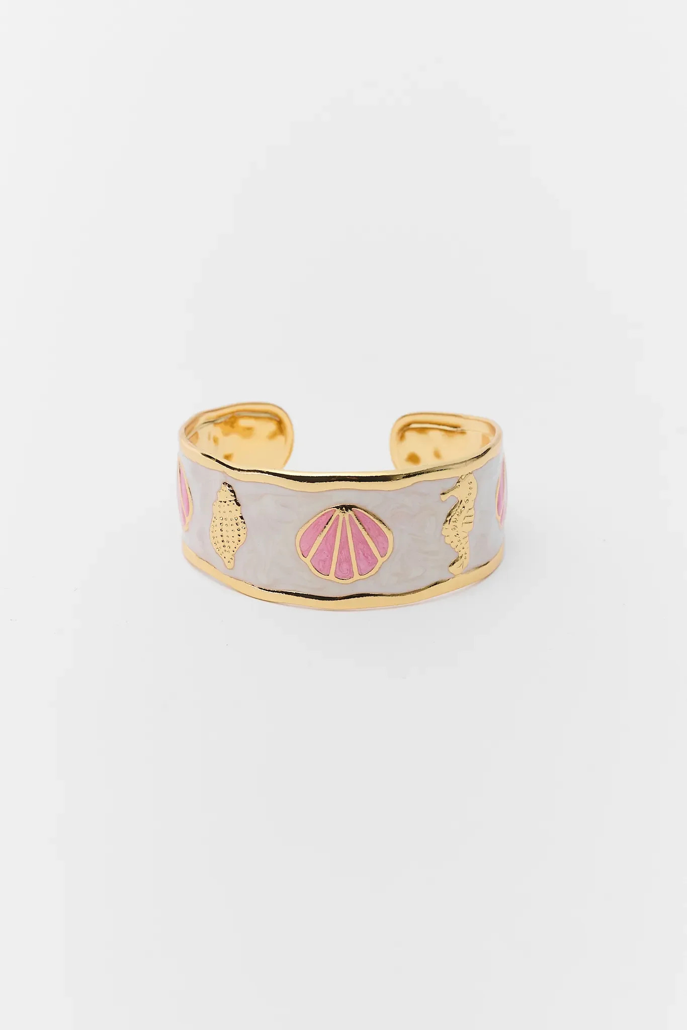 Shelly Gold Shell Bangle Bracelet | Avara