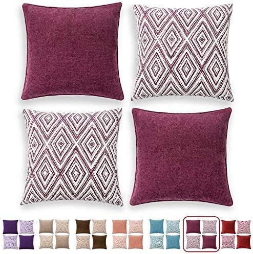 HPUK Decorative Throw Pillow Covers Set of 4 Couch Pillows Linen Cushion Cover for Couch Sofa Liv... | Amazon (US)