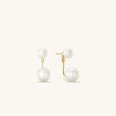 Bold Pearl Ear Jacket Studs | Mejuri (Global)