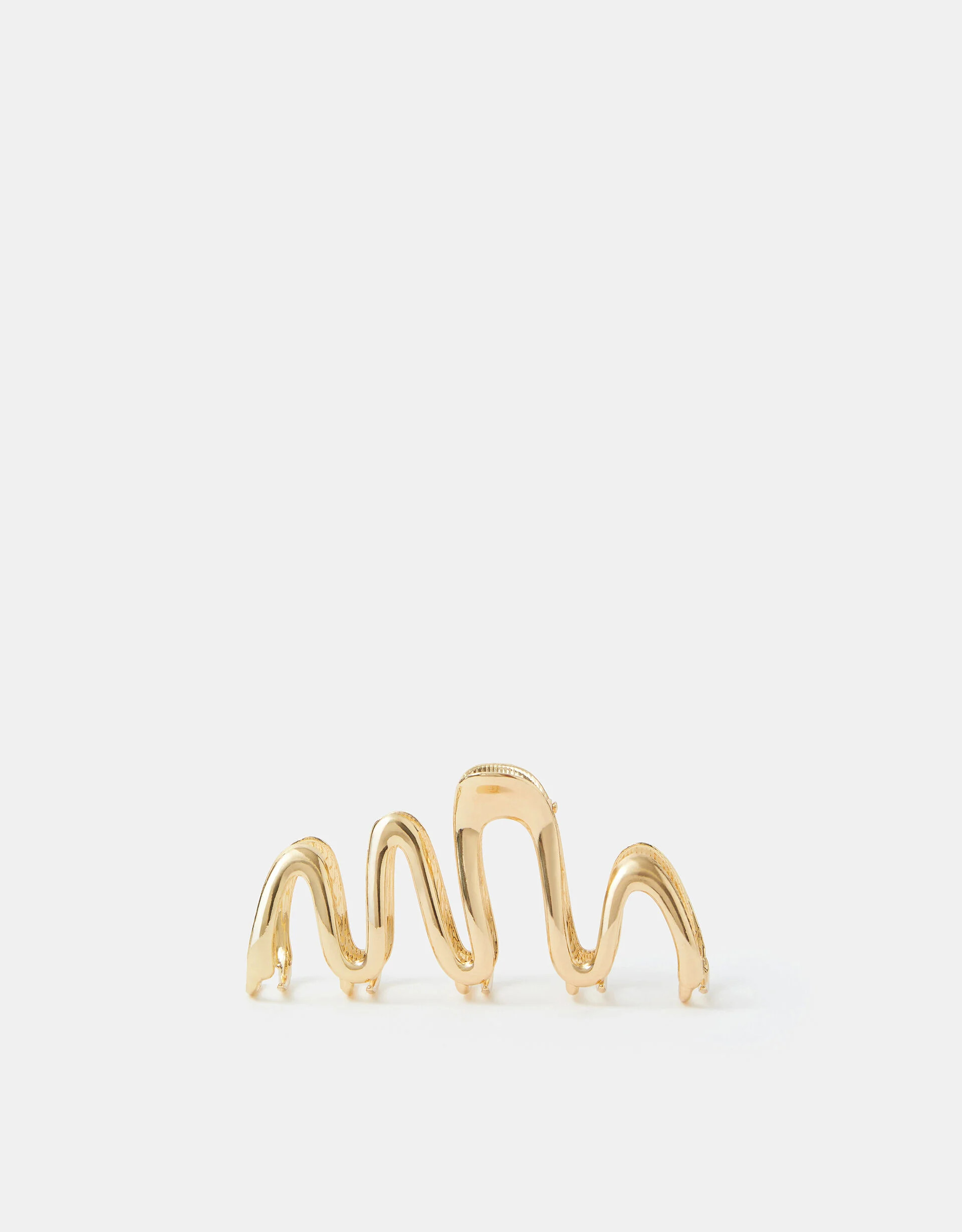 Metal Wave Claw Clip Gold | Accessorize (Global)
