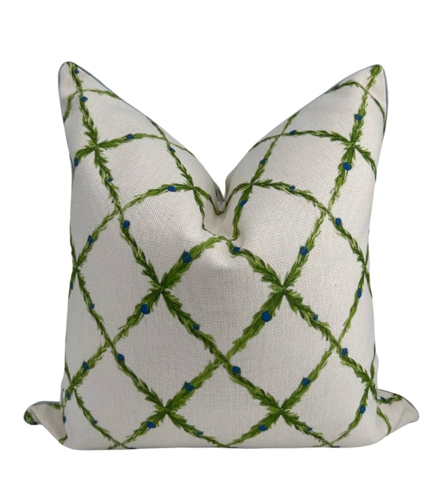 Lattice Pillow Cover Spring Grandmillennial Pillow | Amazon (US)
