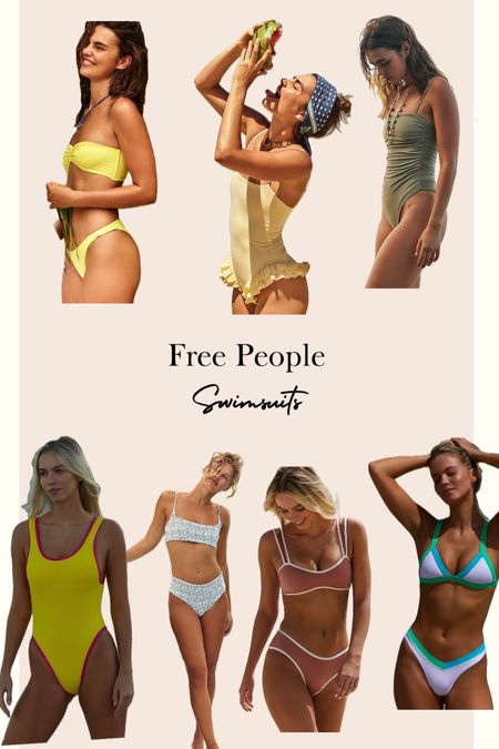 Super cute swimsuits from free people! Loving these really cute one pieces and super flattering two pieces! 

#LTKswim #LTKU #LTKSeasonal