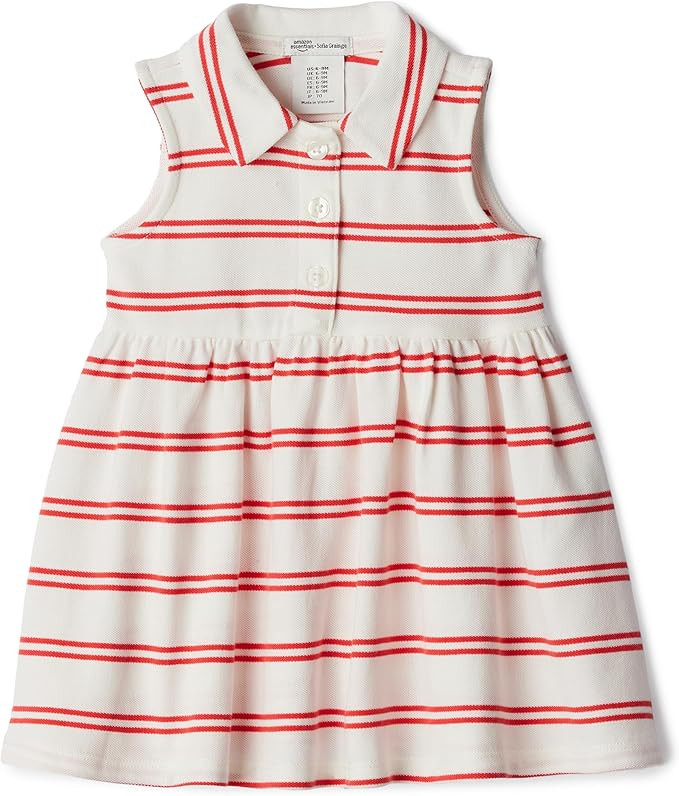 Amazon Essentials x Sofia Grainge Toddlers and Baby Girls' Cotton Pique Sleeveless Dress | Amazon (US)