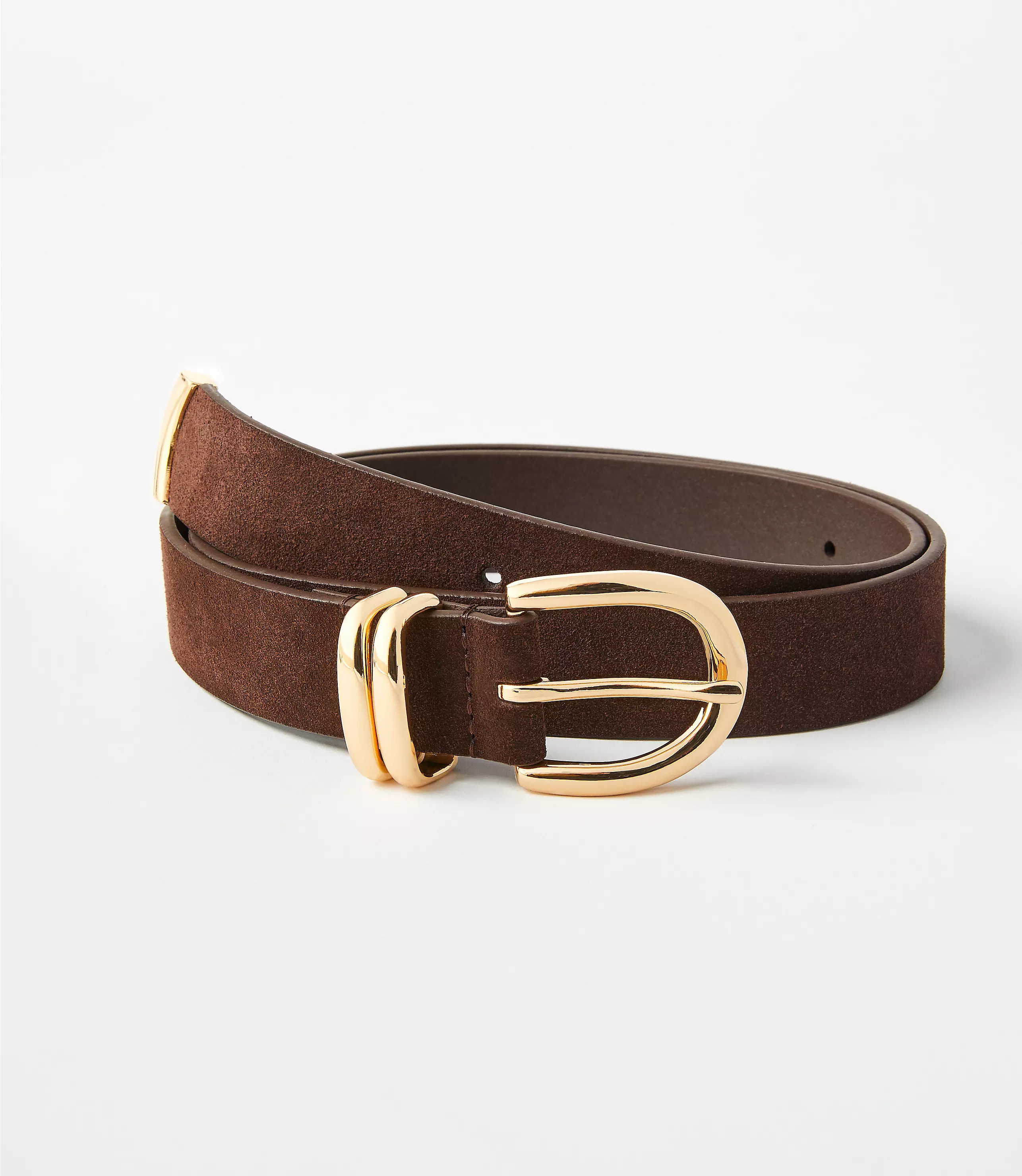Double Metal Keeper Suede Belt | LOFT