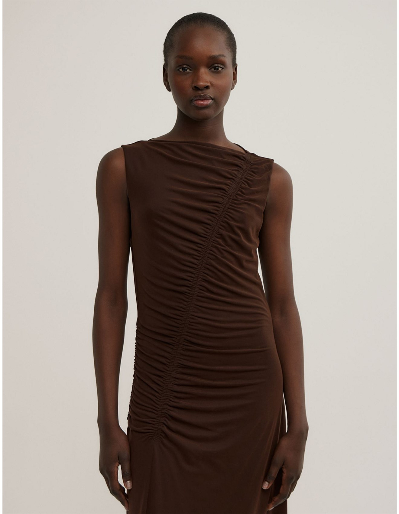 Asymmetric Gather Dress | David Jones (Australia & New Zealand)