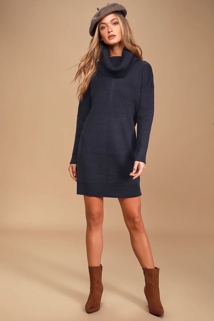 Tea Reader Navy Blue Sweater Dress | Lulus (US)