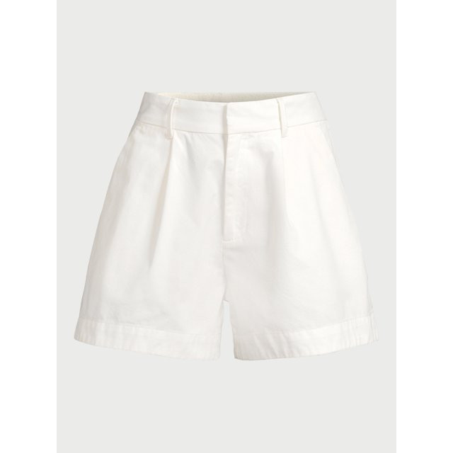Free Assembly Women's High Rise Pleated Shorts, 4 1/4” Inseam, Sizes 0-16 - Walmart.com | Walmart (US)