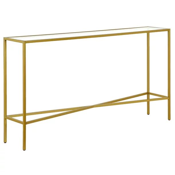 Evelyn&Zoe Modern 55" Console Table with Glass Tabletop - Walmart.com | Walmart (US)