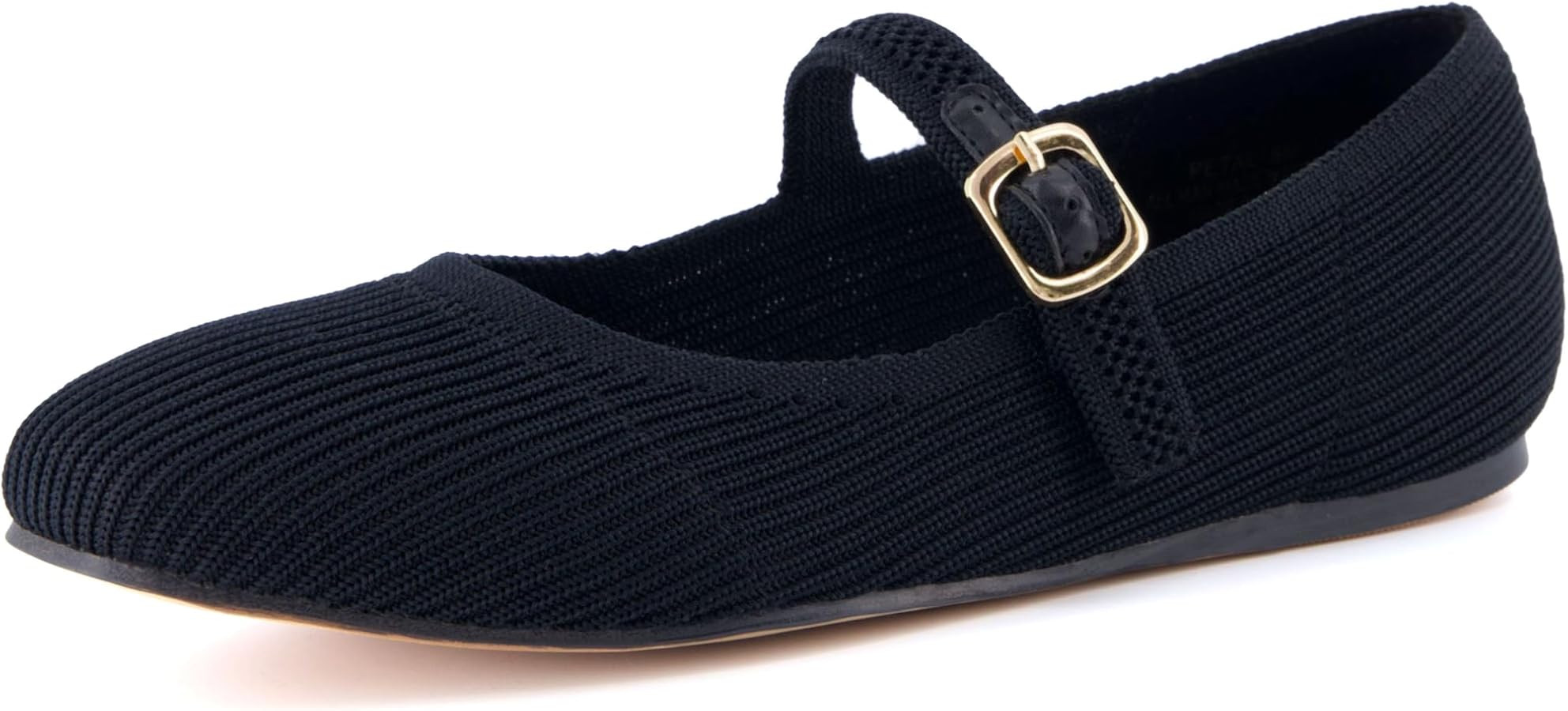 CUSHIONAIRE Women's Petal Mary Jane Knit Flat with +Memory Foam and Wide Widths Available | Amazon (US)