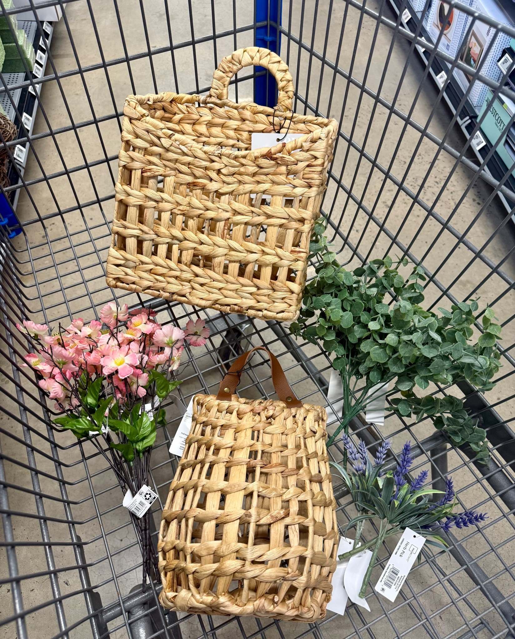 The hanging baskets everyone's looking for, Walmart's got them. I like both of them! I’m probably going to hang mine inside. What spring flowers would you put in these  baskets?🪻🌿

#LTKHome #LTKSeasonal