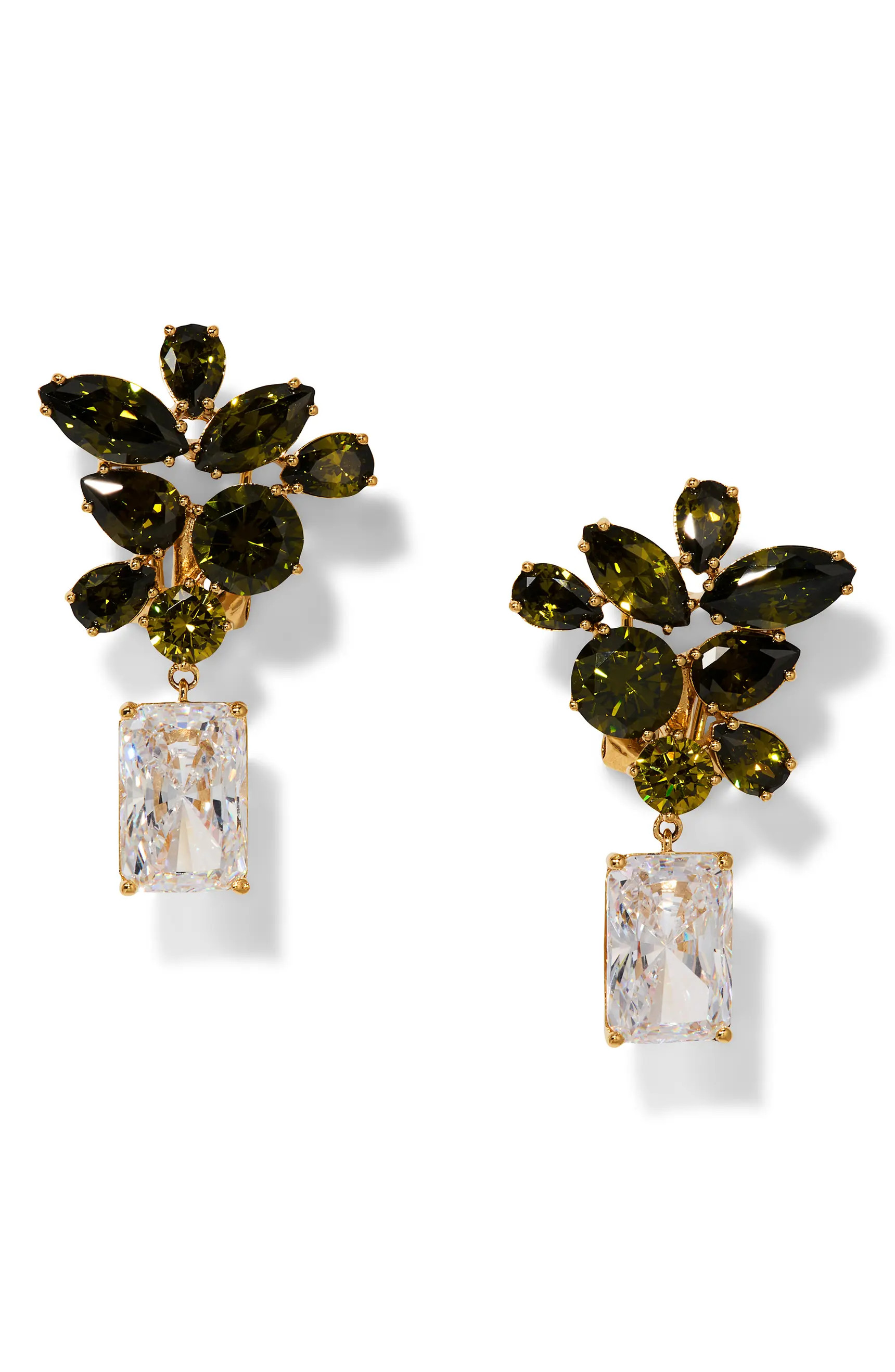 Bonne Anne Cubic Zirconia Cluster Drop Earrings | Nordstrom