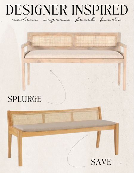 Designer inspired modern organic benches. Looks for less. Splurge or save finds. 

Budget friendly furniture finds. For every budget. Organic modern, traditional, mid century modern, boho chic, coastal home. Amazon home finds, modern farmhouse style, budget decor, splurge or save favorites.

#LTKhome #LTKstyletip #LTKFind