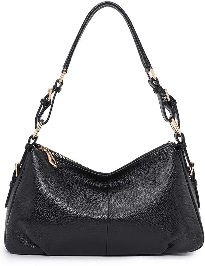 Kattee Soft Leather Hobo Handbags for Women, Genuine Top Handle Bags Vintage Shoulder Purses | Amazon (US)