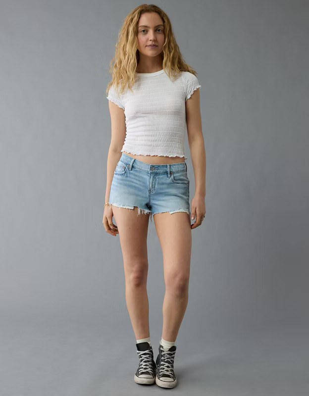 AE Smocked Hey Baby Tee | American Eagle Outfitters (US & CA)