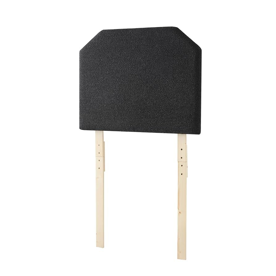 Tavira Allure® Boucle Dorm Headboard with Legs - Black | Amazon (US)