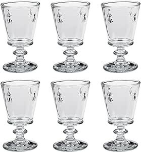 La Rochere Bee Wine Glass Set of 6 Goblet 8 Ounce | Amazon (US)