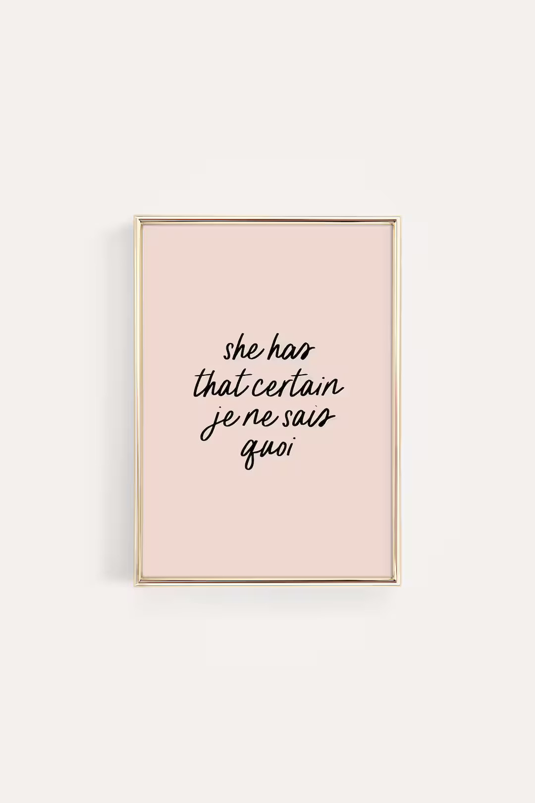 French Phrase Wall Art, Blush Pink Quote, Girly Home Decor, Parisian Art, She Has That Certain Je... | Etsy (US)