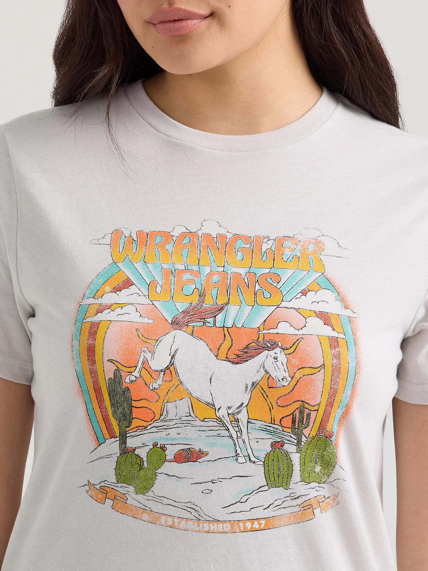Women's Wrangler Jeans Graphic Tee in Lunar Rock | Wrangler