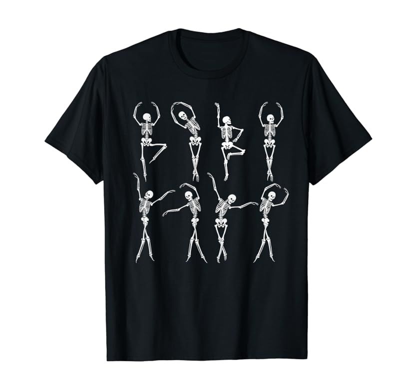 Dancing skeleton Dance Scary Halloween Men Women Boys Girl T-Shirt | Amazon (US)
