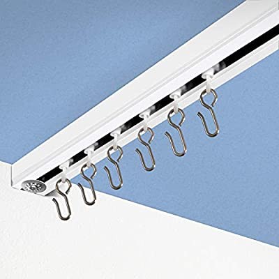 RoomDividersNow Ceiling Track Set - Medium, for Spaces 6ft - 12ft Wide (White) | Amazon (US)