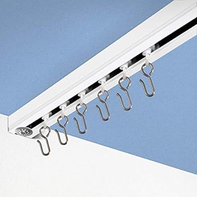 RoomDividersNow Ceiling Track Set - Medium, for Spaces 6ft - 12ft Wide (White) | Amazon (US)