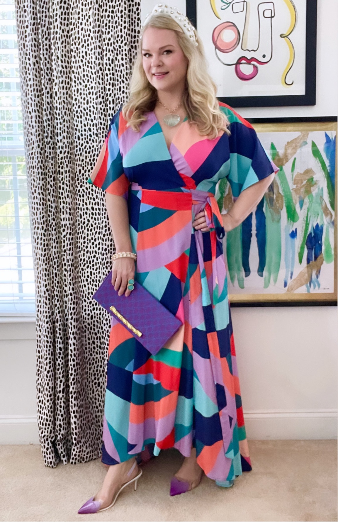 Let’s get dressed, Babe. Dress is from Hutch Design, bag from Garland Bags, Necklace from Maris DeHart