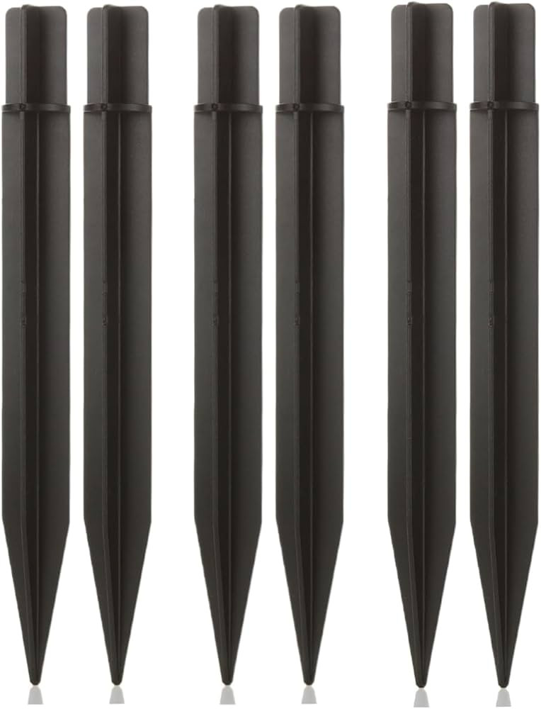 8.25" Reinforced ABS Plastic Solar Ground Spikes - Durable Solar Light Replacement Stakes for Gar... | Amazon (US)