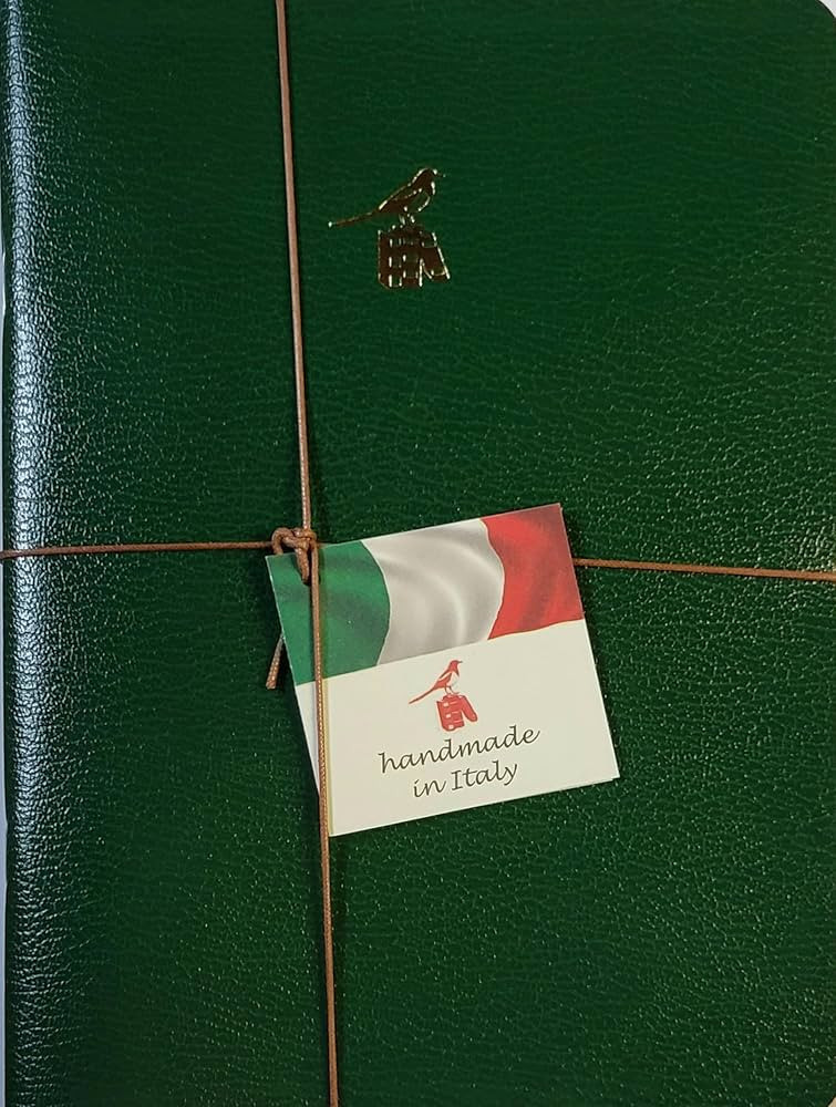 Bieffe Handmade Italy 3 Stationary Journal Note Book Drawing Writing Diary Lined (Deep Green) | Amazon (US)