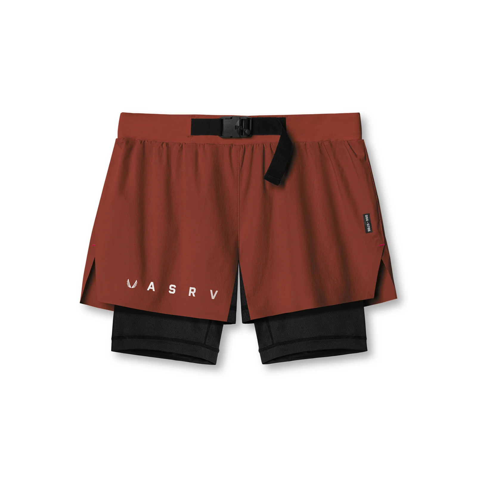 0786. Ripstop 3" Belt Pack Short - Brick/Black | ASRV
