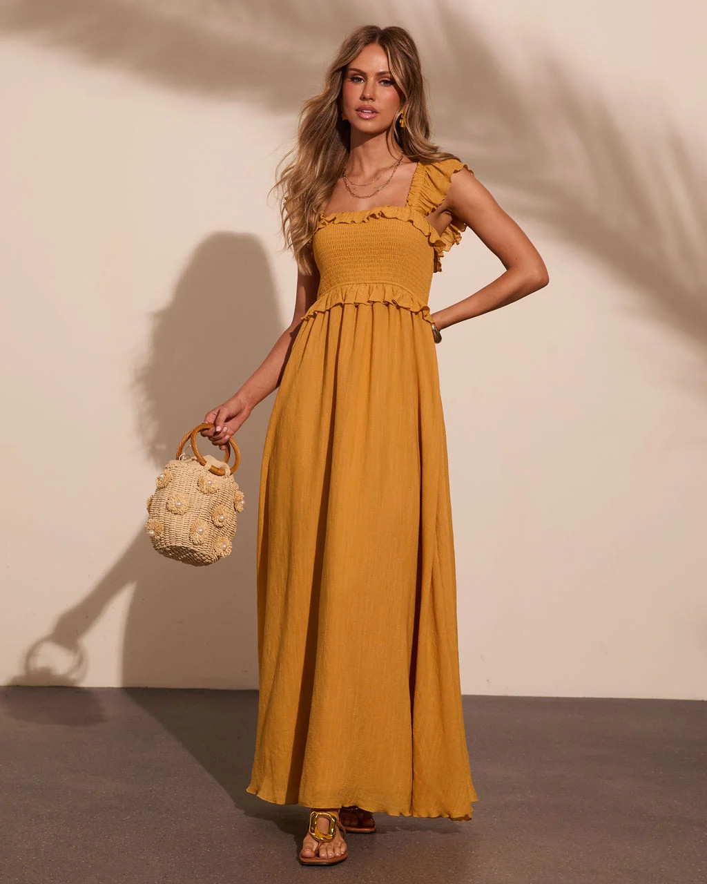 Resort Romance Ruffle Trim Maxi Dress | VICI