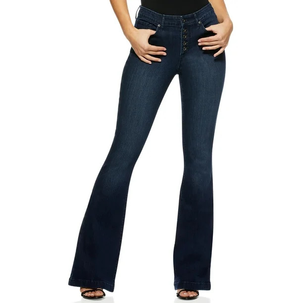 Sofia Jeans by Sofia Vergara Women's Melisa Flare High Waist Stretch Jeans | Walmart (US)