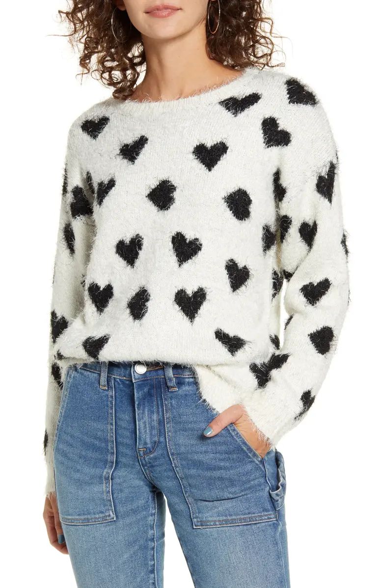 Heart Eyelash Sweater | Nordstrom