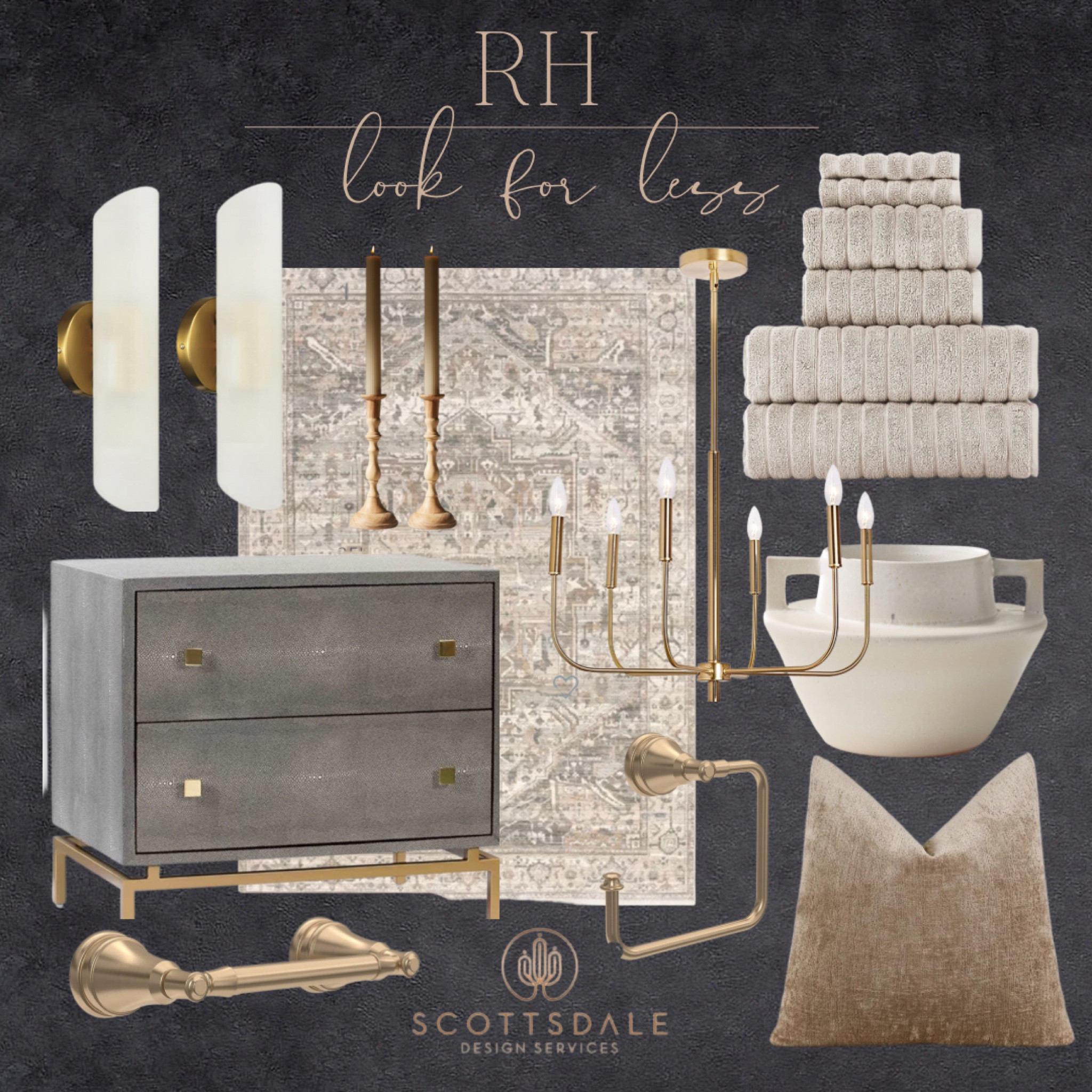 RH look for less curated finds🤍

Rh, restoration hardware, chandelier, nightstand, wall sconce, Turkish towels, bathroom accessories, neutral pillow, neutral home decor, medallion area rug, vase, candle holder

#LTKFind #LTKstyletip #LTKhome