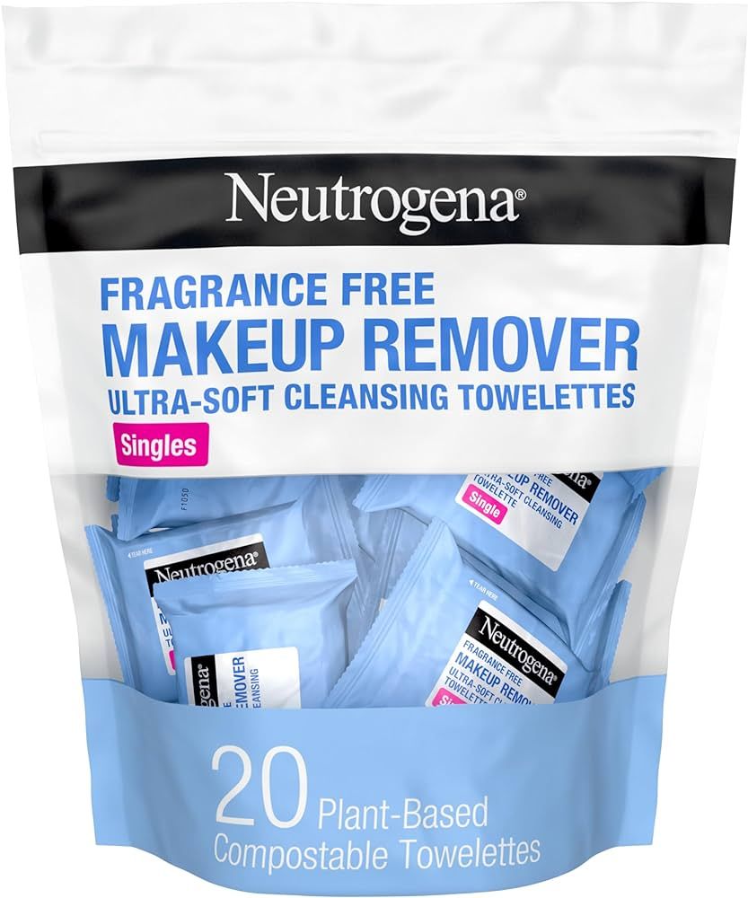 Neutrogena Fragrance-Free Makeup Remover Cleansing Towelette Singles, Individually-Wrapped Daily ... | Amazon (US)