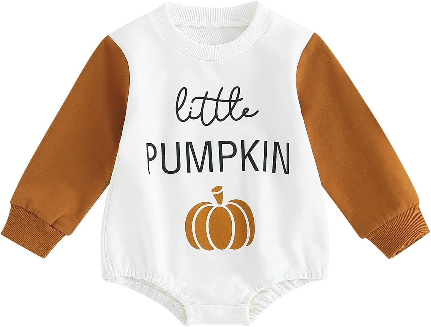 Infant Baby Boy Girl Halloween Outfit Jumpsuit Pumpkin Letter Print Onesie Sweatshirt Romper Cute... | Amazon (US)