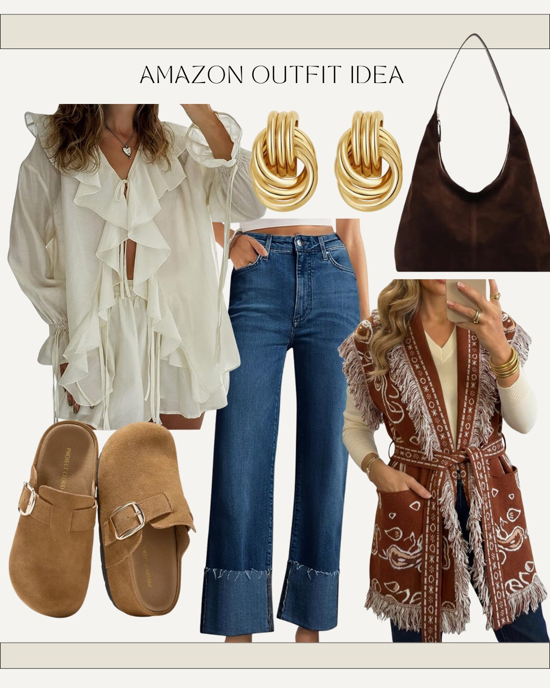 Fall outfit idea from Amazon - sweater , vest , cardigan, teacher outfit, winter, western , fall sweater - business casual

#LTKgrwm #LTKootd