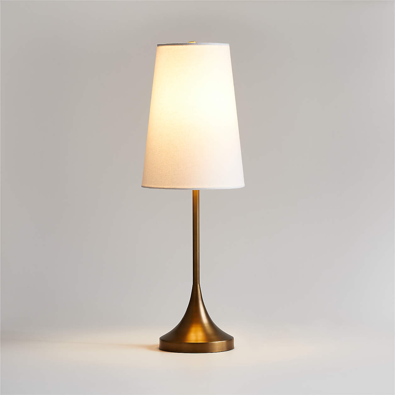 Seguin Brushed Brass Metal Table Lamp 24.5" + Reviews | Crate & Barrel | Crate & Barrel